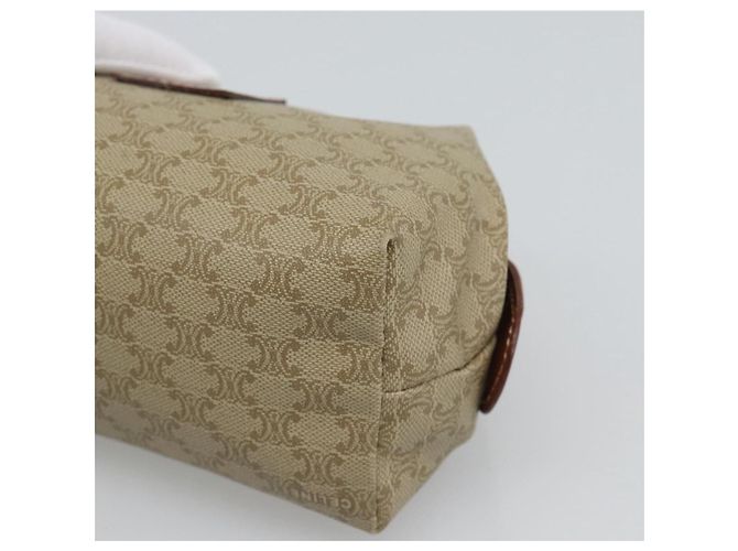 Céline CELINE Pouch in Tela Macadam PVC Beige Oro Auth ki6758 D'oro - vista 7
