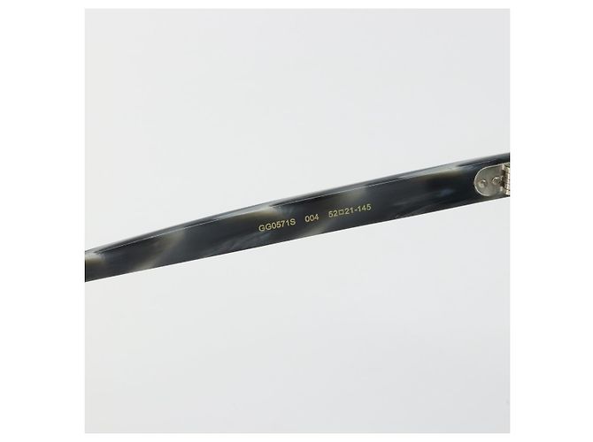 Occhiali da sole GUCCI Plastica Grigio Nero Auth hk3942M Marrone - vista 11