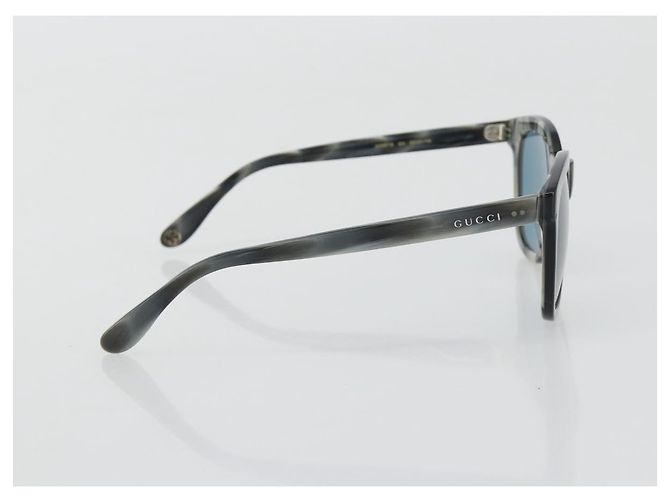 Occhiali da sole GUCCI Plastica Grigio Nero Auth hk3942M Marrone - vista 4