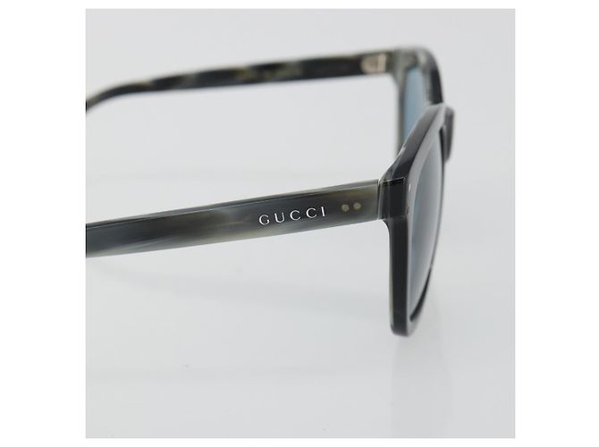 Occhiali da sole GUCCI Plastica Grigio Nero Auth hk3942M Marrone - vista 7