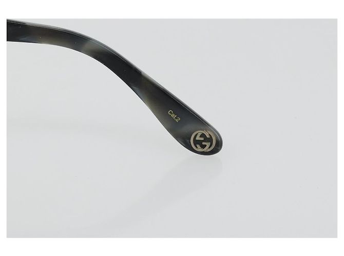 Occhiali da sole GUCCI Plastica Grigio Nero Auth hk3942M Marrone - vista 8