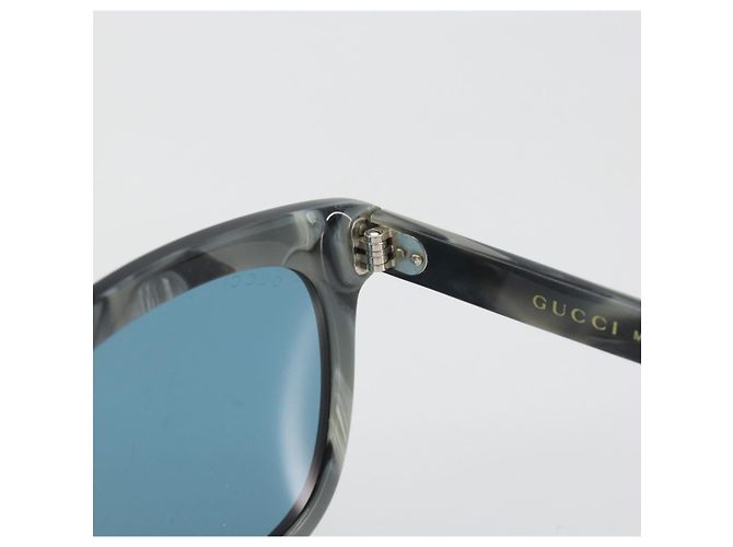 Occhiali da sole GUCCI Plastica Grigio Nero Auth hk3942M Marrone - vista 9