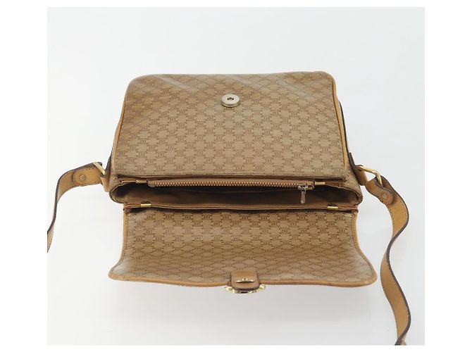 16 Céline Borsa a tracolla CELINE in tela Macadam PVC Beige Oro Auth 194609 D'oro - vista 10
