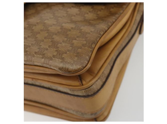 16 Céline Borsa a tracolla CELINE in tela Macadam PVC Beige Oro Auth 194609 D'oro - vista 14