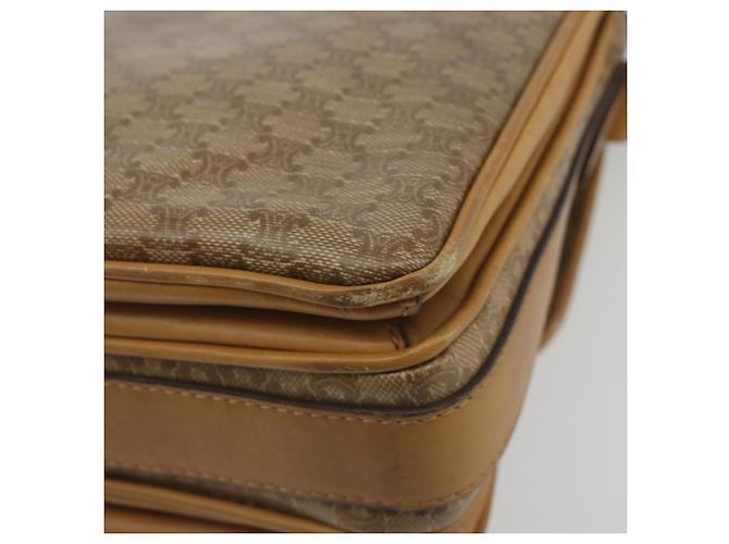 16 Céline Borsa a tracolla CELINE in tela Macadam PVC Beige Oro Auth 194609 D'oro - vista 16