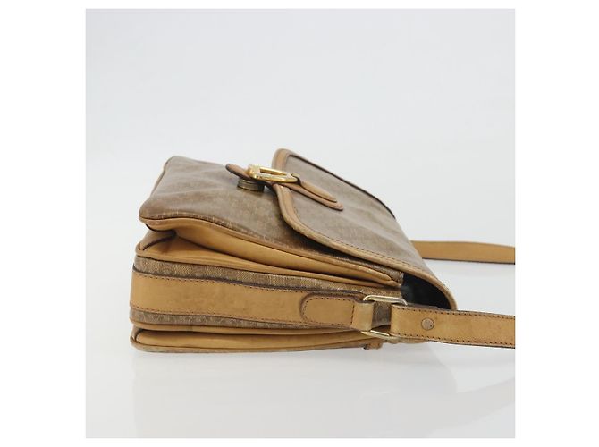16 Céline Borsa a tracolla CELINE in tela Macadam PVC Beige Oro Auth 194609 D'oro - vista 3