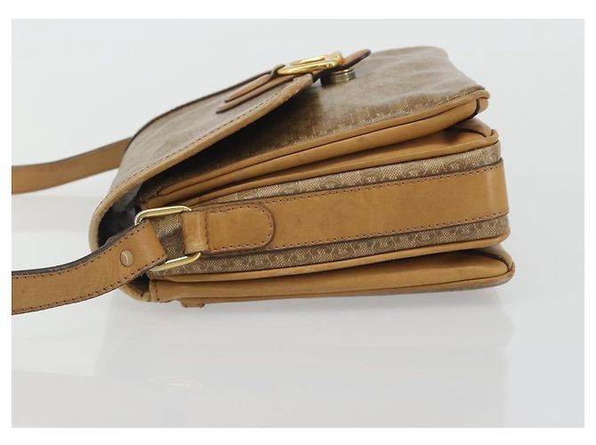 16 Céline Borsa a tracolla CELINE in tela Macadam PVC Beige Oro Auth 194609 D'oro - vista 4
