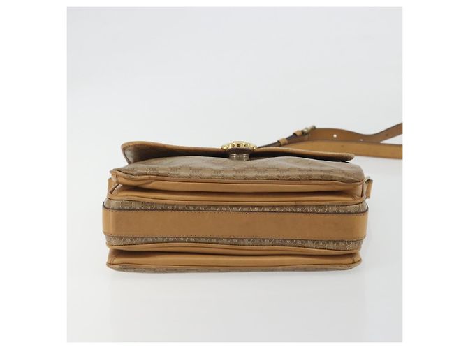 16 Céline Borsa a tracolla CELINE in tela Macadam PVC Beige Oro Auth 194609 D'oro - vista 5