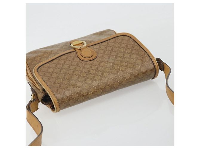 16 Céline Borsa a tracolla CELINE in tela Macadam PVC Beige Oro Auth 194609 D'oro - vista 6