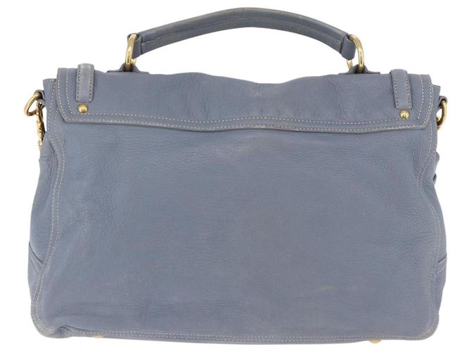 Miu Miu Handtasche aus Leder 2way Hellblau mit Goldton Auth 192784A - Ansicht 2