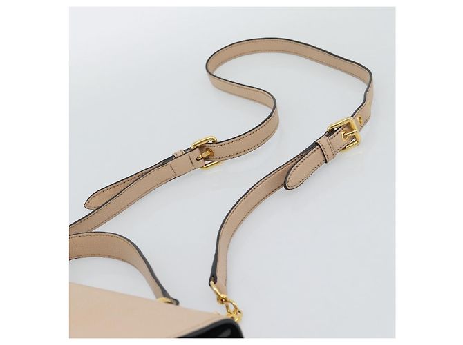 Borsa Miu Miu Ready lock in pelle 2way Nera Oro Auth am12067V Nero D'oro - vista 14