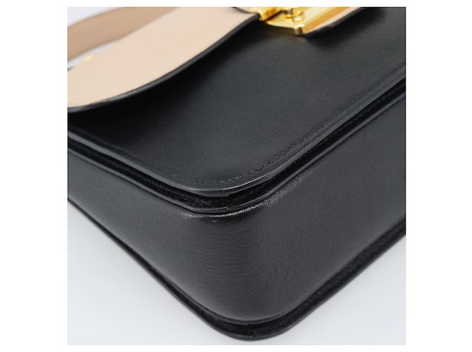 Borsa Miu Miu Ready lock in pelle 2way Nera Oro Auth am12067V Nero D'oro - vista 15