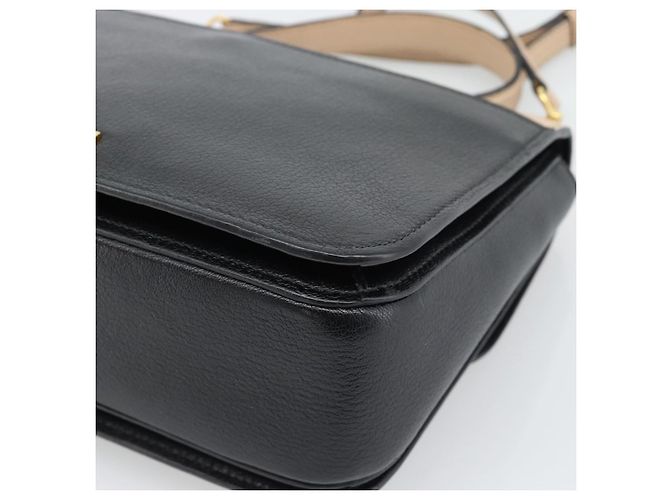 Borsa Miu Miu Ready lock in pelle 2way Nera Oro Auth am12067V Nero D'oro - vista 16