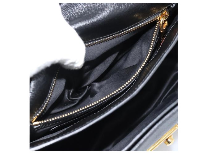 Borsa Miu Miu Ready lock in pelle 2way Nera Oro Auth am12067V Nero D'oro - vista 27