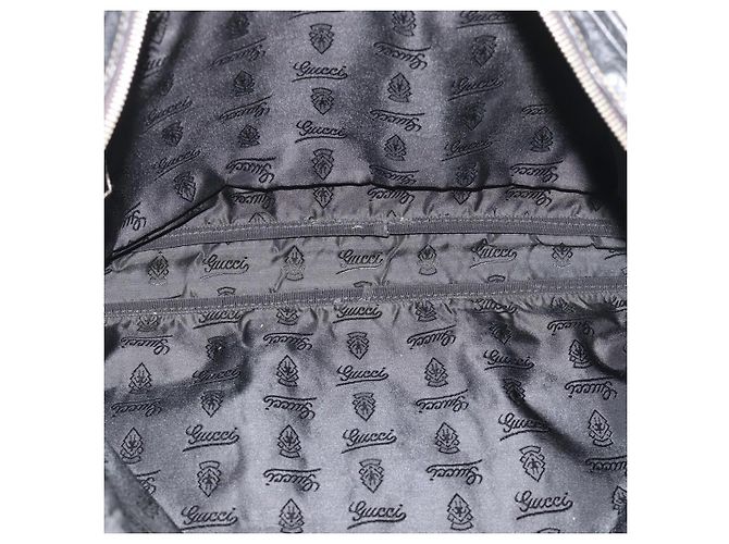 Padlock Borsa GUCCI GG Canvas Guccissima in Pelle 2way Nero Oro 201480 Auth 193998 D'oro - vista 10