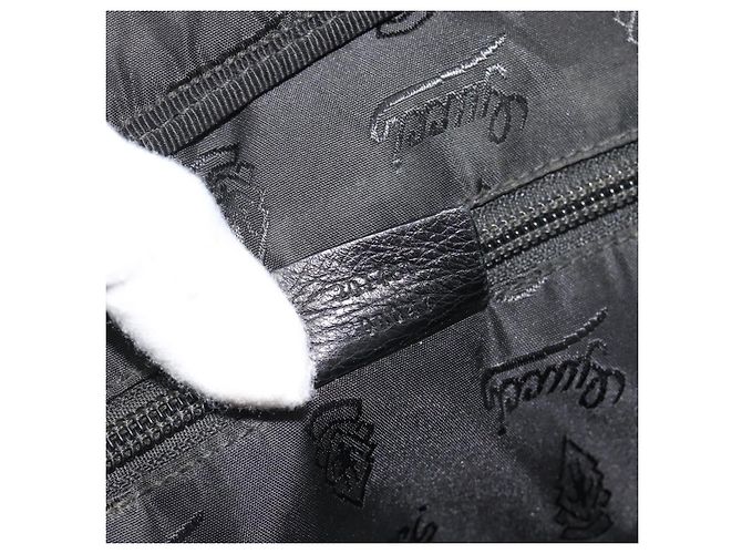 Padlock Borsa GUCCI GG Canvas Guccissima in Pelle 2way Nero Oro 201480 Auth 193998 D'oro - vista 12