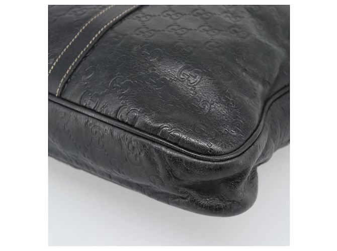 Padlock Borsa GUCCI GG Canvas Guccissima in Pelle 2way Nero Oro 201480 Auth 193998 D'oro - vista 15