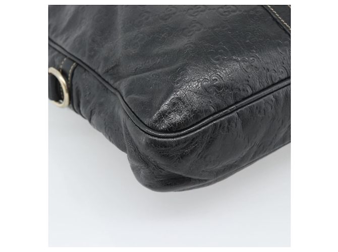 Padlock Borsa GUCCI GG Canvas Guccissima in Pelle 2way Nero Oro 201480 Auth 193998 D'oro - vista 16