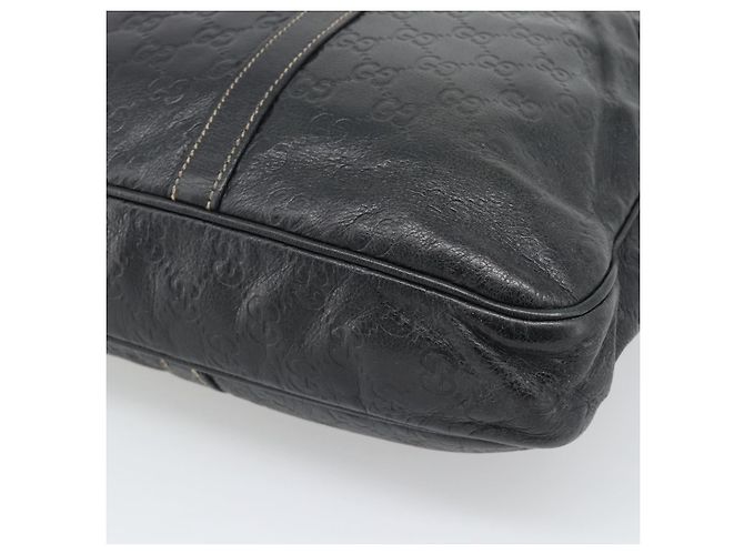 Padlock Borsa GUCCI GG Canvas Guccissima in Pelle 2way Nero Oro 201480 Auth 193998 D'oro - vista 17