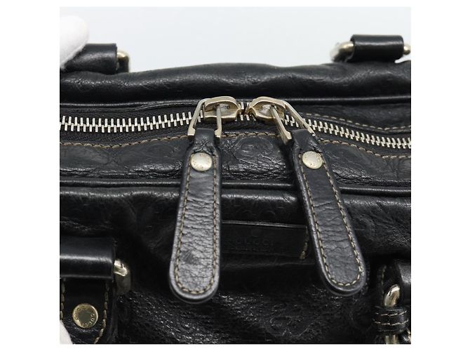 Padlock Borsa GUCCI GG Canvas Guccissima in Pelle 2way Nero Oro 201480 Auth 193998 D'oro - vista 18