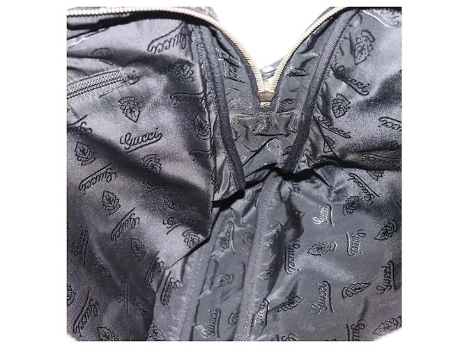 Padlock Borsa GUCCI GG Canvas Guccissima in Pelle 2way Nero Oro 201480 Auth 193998 D'oro - vista 20