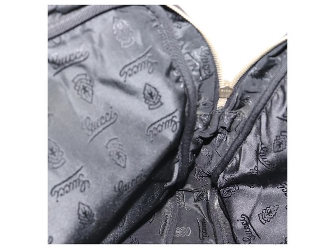 Padlock Borsa GUCCI GG Canvas Guccissima in Pelle 2way Nero Oro 201480 Auth 193998 D'oro - vista 21