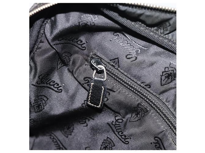 Padlock Borsa GUCCI GG Canvas Guccissima in Pelle 2way Nero Oro 201480 Auth 193998 D'oro - vista 22
