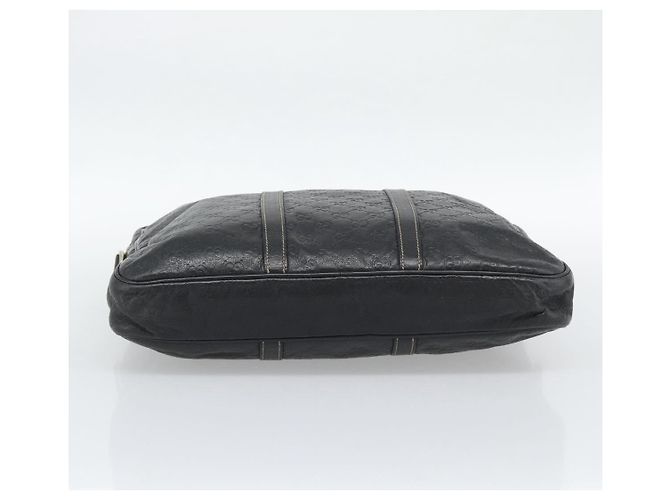 Padlock Borsa GUCCI GG Canvas Guccissima in Pelle 2way Nero Oro 201480 Auth 193998 D'oro - vista 5