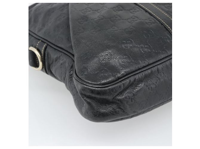 Padlock Borsa GUCCI GG Canvas Guccissima in Pelle 2way Nero Oro 201480 Auth 193998 D'oro - vista 8
