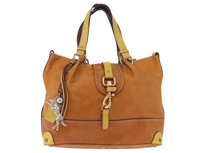 Chloé Borsa Chloe in pelle beige oro argento auth bs36296A D'oro - vista 13
