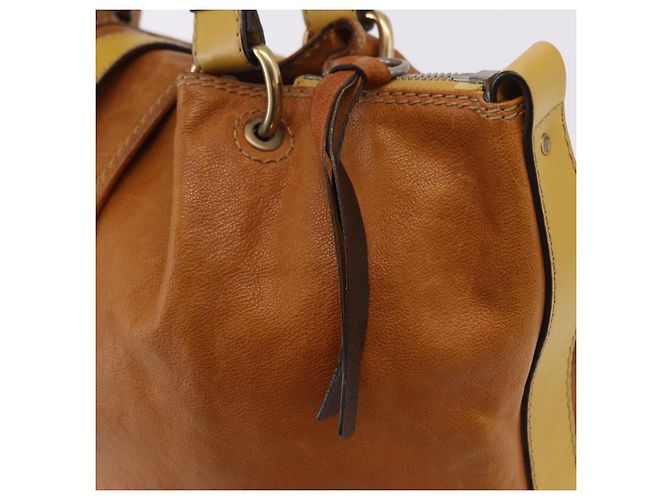 Chloé Borsa Chloe in pelle beige oro argento auth bs36296A D'oro - vista 19