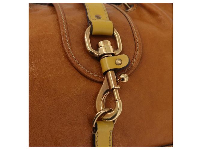 Chloé Borsa Chloe in pelle beige oro argento auth bs36296A D'oro - vista 21