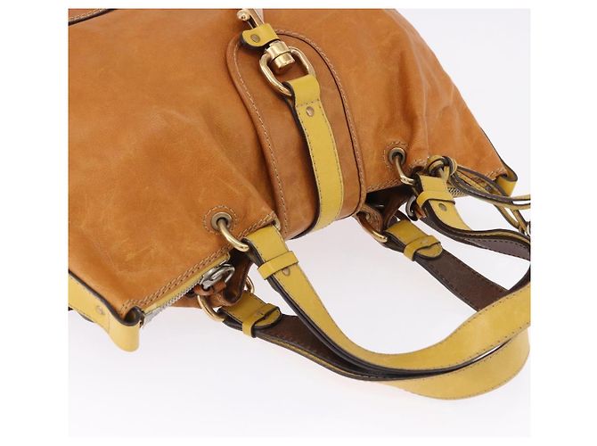 Chloé Borsa Chloe in pelle beige oro argento auth bs36296A D'oro - vista 7