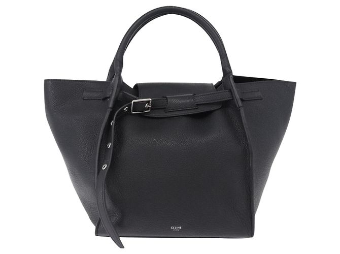 Céline CELINE Big Bag Small Leather 2way Black Silver Auth 193536V Nero Argento - vista 13