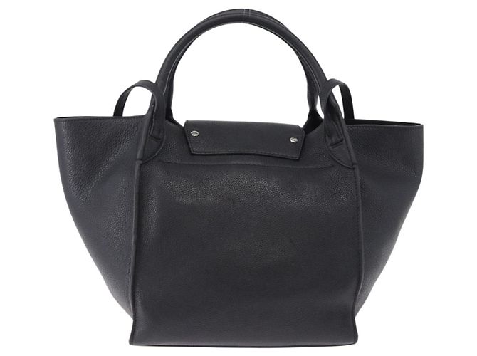 Céline CELINE Big Bag Small Leather 2way Black Silver Auth 193536V Nero Argento - vista 2