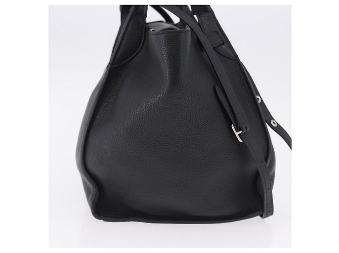 Céline CELINE Big Bag Small Leather 2way Black Silver Auth 193536V Nero Argento - vista 4