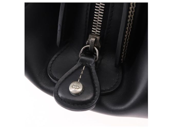 Borsa Christian Dior in pelle nera argento Auth ka5389M Nero - vista 10
