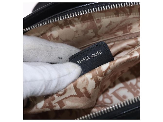 Borsa Christian Dior in pelle nera argento Auth ka5389M Nero - vista 12