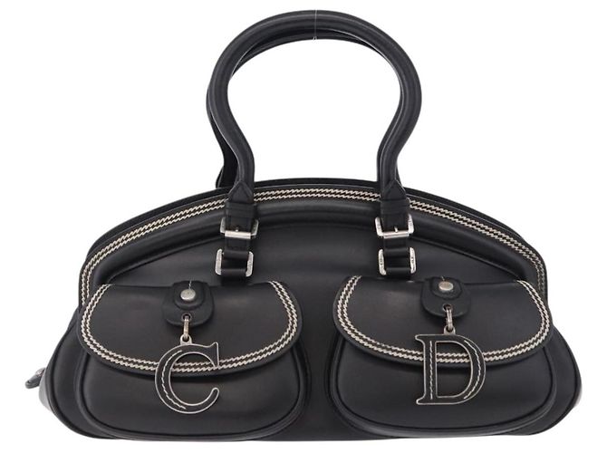 Borsa Christian Dior in pelle nera argento Auth ka5389M Nero - vista 13