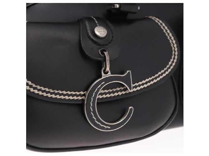 Borsa Christian Dior in pelle nera argento Auth ka5389M Nero - vista 17