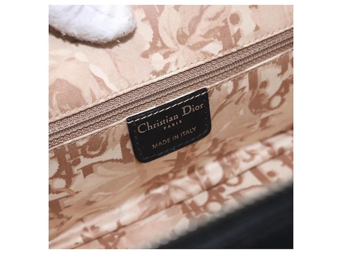 Borsa Christian Dior in pelle nera argento Auth ka5389M Nero - vista 19