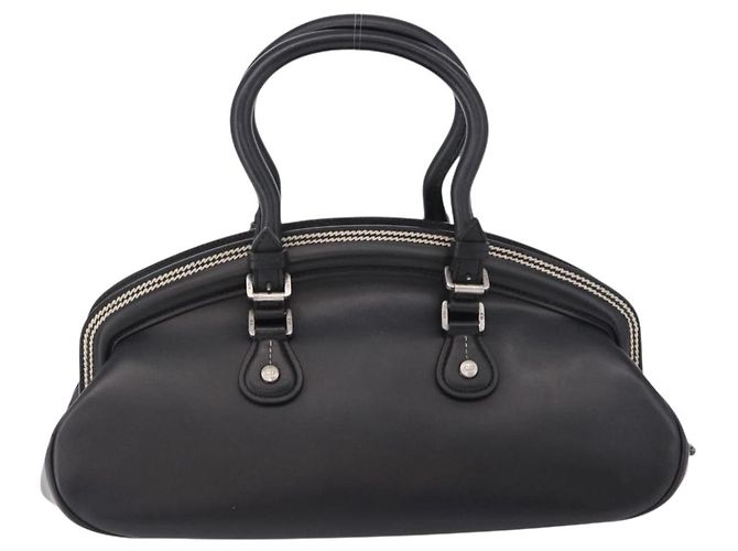 Borsa Christian Dior in pelle nera argento Auth ka5389M Nero - vista 2