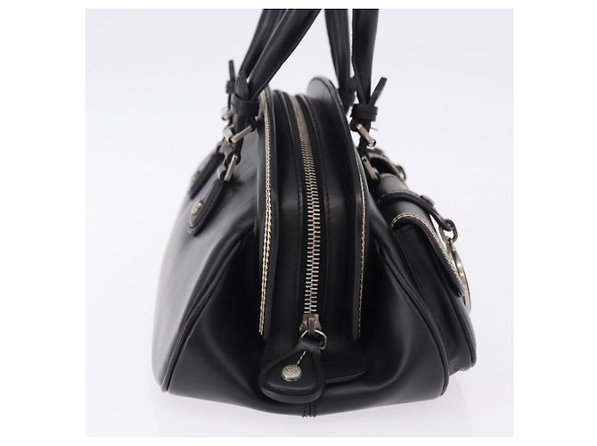Borsa Christian Dior in pelle nera argento Auth ka5389M Nero - vista 4