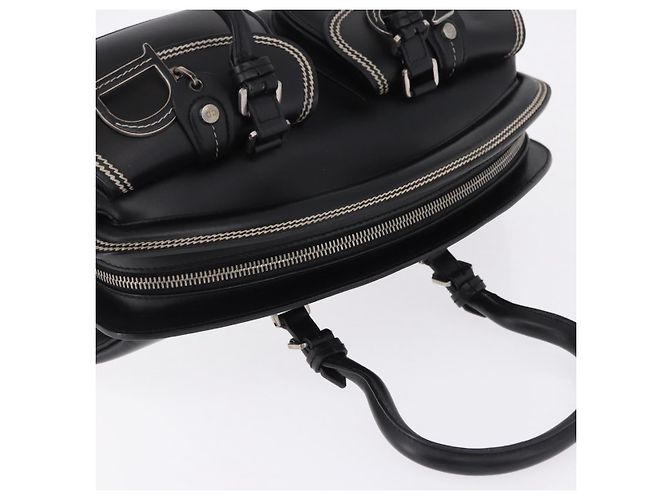 Borsa Christian Dior in pelle nera argento Auth ka5389M Nero - vista 6
