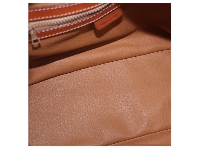 Céline CELINE Macadam Canvas Hand Bag PVC Leather Brown Gold Auth 193555 Golden - view 11