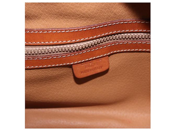 Céline CELINE Macadam Canvas Hand Bag PVC Leather Brown Gold Auth 193555 Golden - view 17