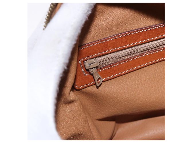 Céline CELINE Macadam Canvas Hand Bag PVC Leather Brown Gold Auth 193555 Golden - view 20