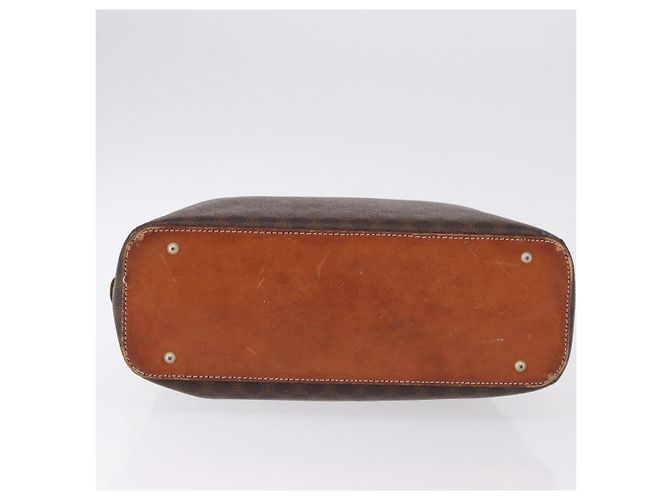 Céline CELINE Macadam Canvas Hand Bag PVC Leather Brown Gold Auth 193555 Golden - view 5