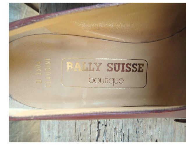 Bally Zapatos de cuero marrón con flecos y hebilla para mujer Castaño - vista 6