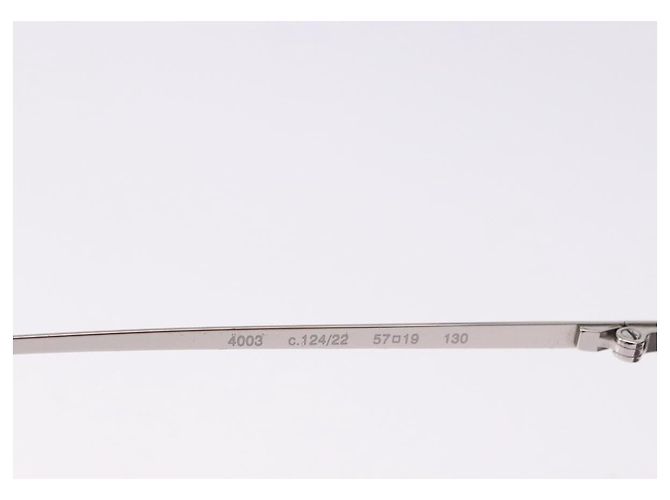 Gafas de sol CHANEL Metal Silver CC Auth yk20671 Plata - vista 12